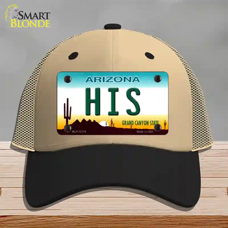 His Arizona Novelty License Plate Hat Mesh / Khaki|Black