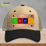 Teacher Periodic Table Wood Novelty License Plate Hat Mesh / Khaki|Black