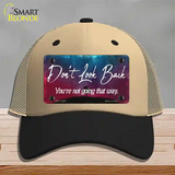 Dont Look Back Novelty License Plate Hat Mesh / Khaki|Black