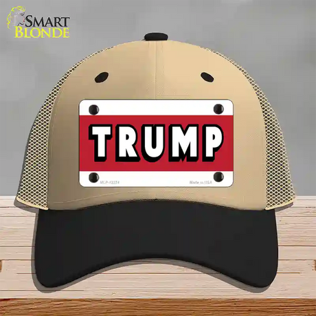 Trump Novelty License Plate Hat Mesh / Khaki|Black