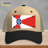 Wichita Flag Novelty License Plate Hat Mesh / Khaki|Black