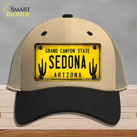 Arizona Sedona Novelty License Plate Hat Mesh / Khaki|Black