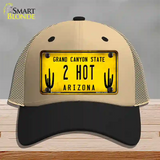 Arizona 2 Hot Novelty License Plate Hat Mesh / Khaki|Black