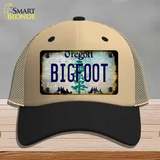 Bigfoot Oregon Novelty License Plate Hat Mesh / Khaki|Black