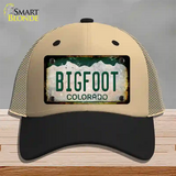 Bigfoot Colorado Rusty Novelty License Plate Hat Mesh / Khaki|Black