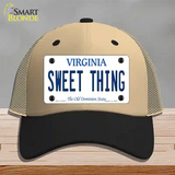 Sweet Thing Virginia Novelty License Plate Hat Mesh / Khaki|Black