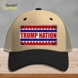 Trump Nation Novelty License Plate Hat Mesh / Khaki|Black