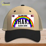 Shaka Hawaii Novelty License Plate Hat Mesh / Khaki|Black