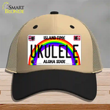 Ukulele Hawaii Novelty License Plate Hat Mesh / Khaki|Black