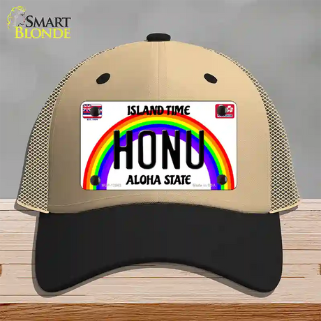 Honu Hawaii Novelty License Plate Hat Mesh / Khaki|Black