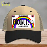 Coconuts Hawaii Novelty License Plate Hat Mesh / Khaki|Black