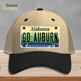 Go Auburn Novelty License Plate Hat Mesh / Khaki|Black