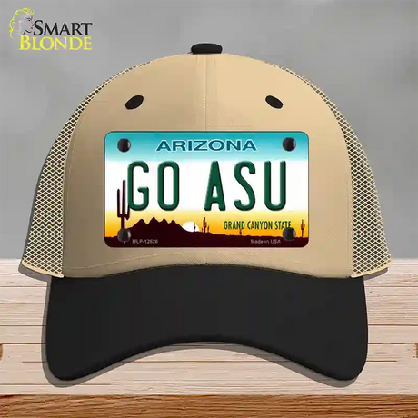 Go Arizona State Novelty License Plate Hat Mesh / Khaki|Black