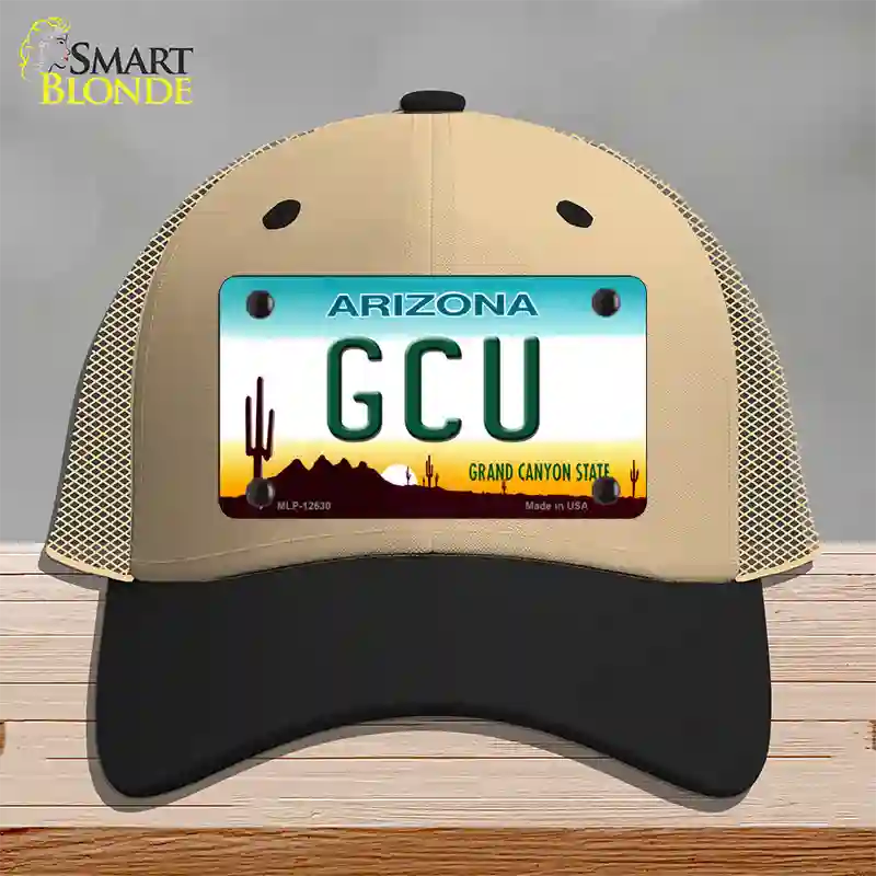 Grand Canyon Univ Novelty License Plate Hat Mesh / Khaki|Black