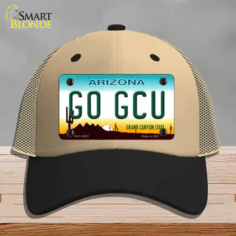 Go Grand Canyon Univ Novelty License Plate Hat Mesh / Khaki|Black