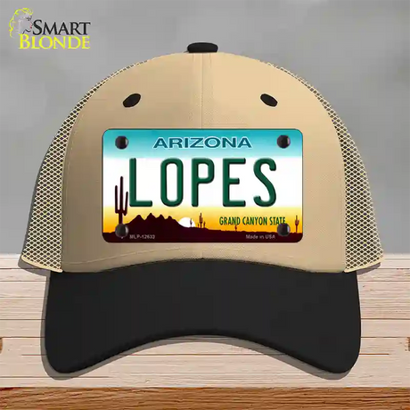 Lopes Novelty License Plate Hat Mesh / Khaki|Black