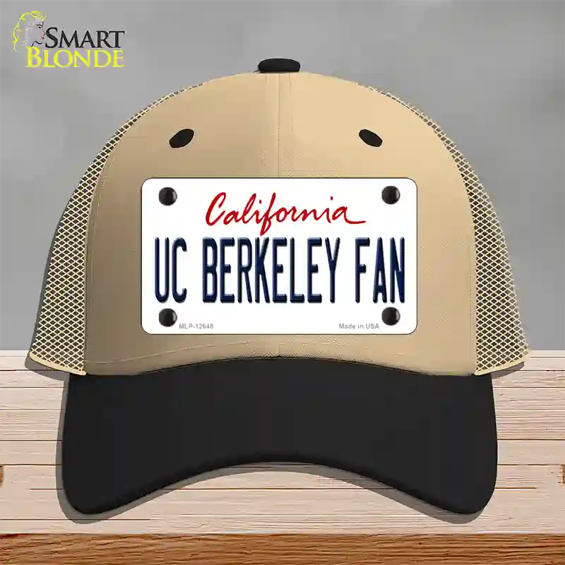 UC Berkeley Fan Novelty License Plate Hat Mesh / Khaki|Black