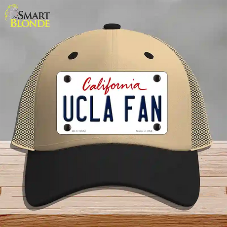 UCLA Fan Novelty License Plate Hat Mesh / Khaki|Black