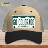 Go Colorado Novelty License Plate Hat Mesh / Khaki|Black