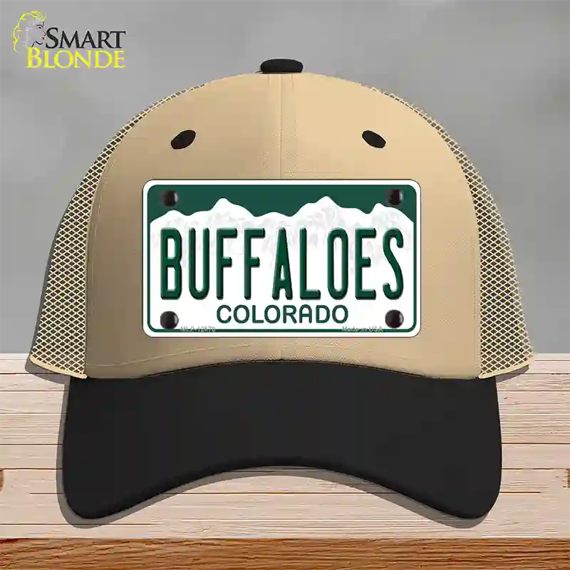 Buffaloes Novelty License Plate Hat Mesh / Khaki|Black