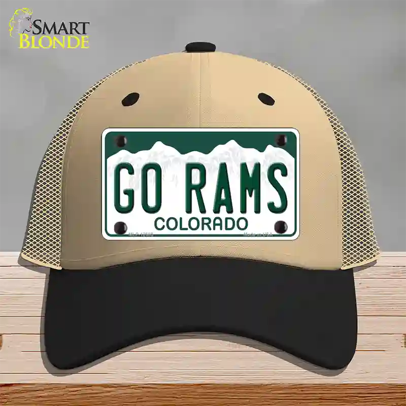 Go Rams Novelty License Plate Hat Mesh / Khaki|Black