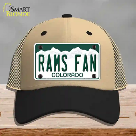 Rams Fan Novelty License Plate Hat Mesh / Khaki|Black