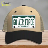 Go Air Force Novelty License Plate Hat Mesh / Khaki|Black