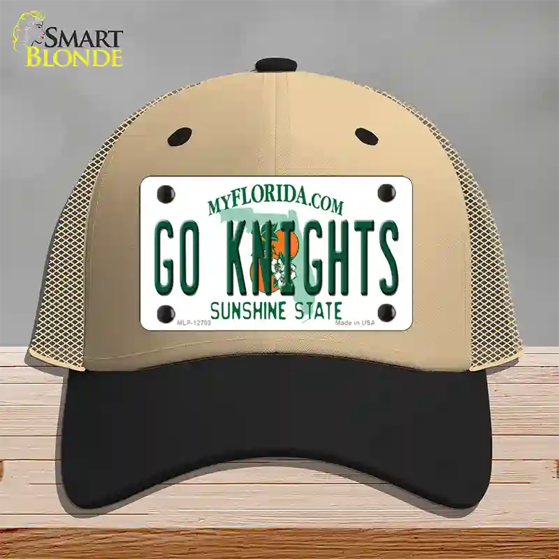 Go Knights Novelty License Plate Hat Mesh / Khaki|Black