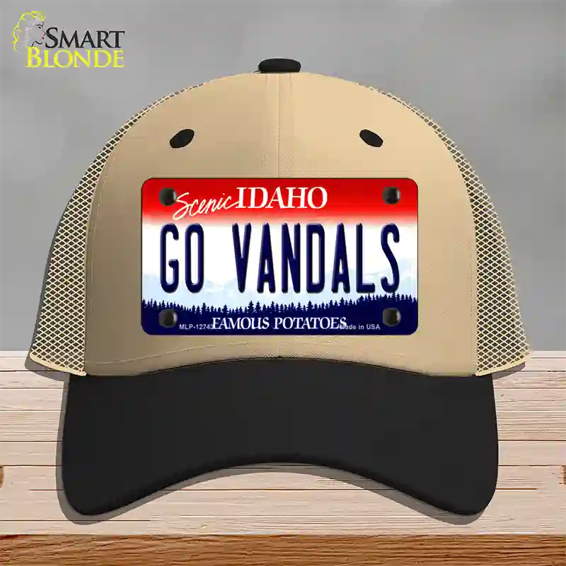 Go Vandals Novelty License Plate Hat Mesh / Khaki|Black