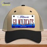 Go Wildcats Illinois Novelty License Plate Hat Mesh / Khaki|Black