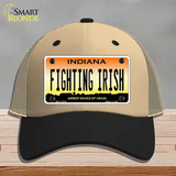 Fighting Irish Novelty License Plate Hat Tag Mesh / Khaki|Black