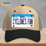 Cyclones Fan Novelty License Plate Hat Tag Mesh / Khaki|Black