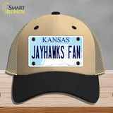 Jayhawks Fan Novelty License Plate Hat Tag Mesh / Khaki|Black