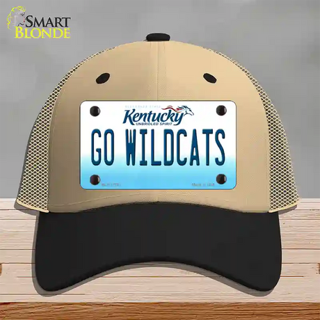 Kentucky Go Wildcats Novelty License Plate Hat Tag Mesh / Khaki|Black