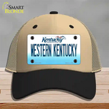 Western Kentucky Novelty License Plate Hat Tag Mesh / Khaki|Black