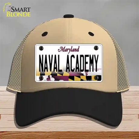 Naval Academy Novelty License Plate Hat Tag Mesh / Khaki|Black