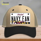 Navy Fan Novelty License Plate Hat Tag Mesh / Khaki|Black