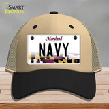 Navy Novelty License Plate Hat Mesh / Khaki|Black