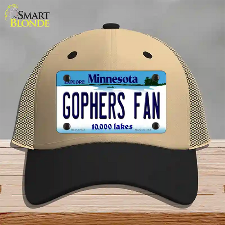 Gophers Fan Novelty License Plate Hat Mesh / Khaki|Black