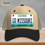 Go Missouri Novelty License Plate Hat Mesh / Khaki|Black