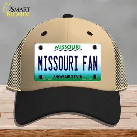 Missouri Fan Novelty License Plate Hat Mesh / Khaki|Black