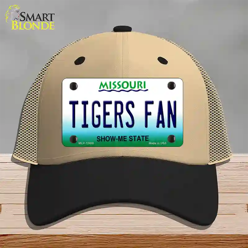 Tigers Fan Missouri Novelty License Plate Hat Mesh / Khaki|Black