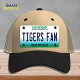 Tigers Fan Missouri Novelty License Plate Hat Mesh / Khaki|Black