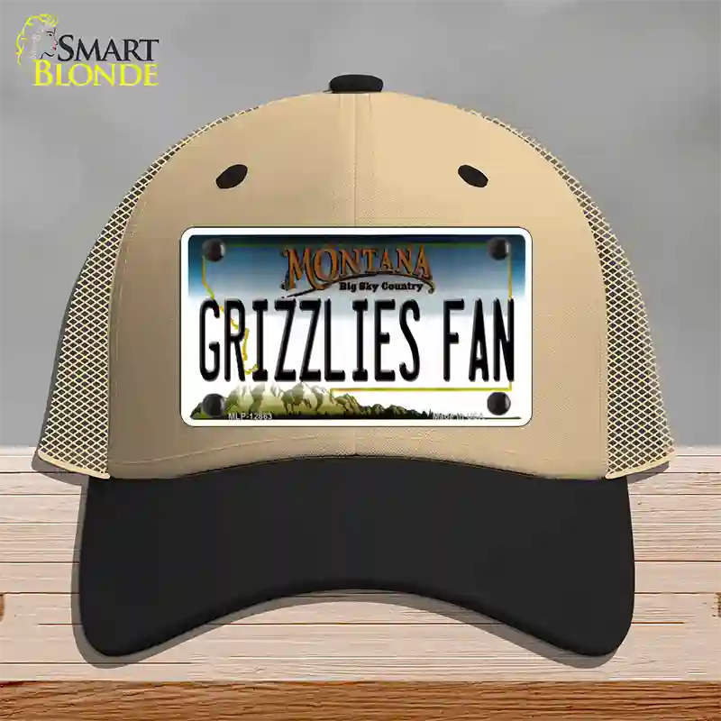 Grizzlies Fan Novelty License Plate Hat Mesh / Khaki|Black