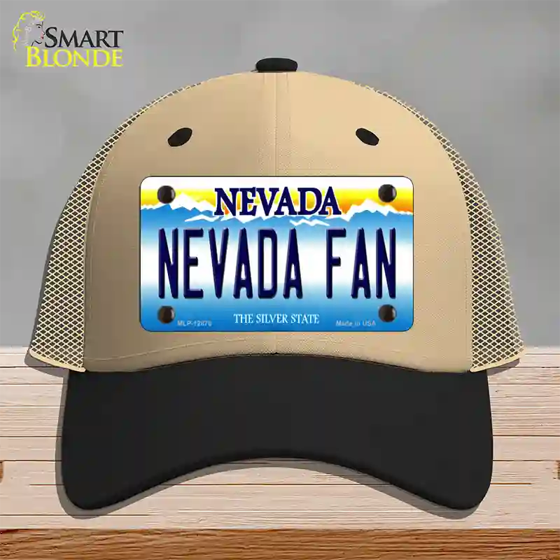 Nevada Fan Novelty License Plate Hat Mesh / Khaki|Black