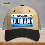 Wolf Pack Novelty License Plate Hat Mesh / Khaki|Black