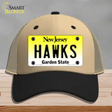 Hawks Novelty License Plate Hat Mesh / Khaki|Black