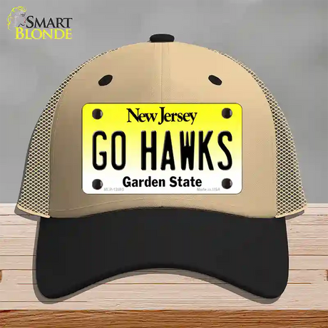 Go Hawks New Jersey Novelty License Plate Hat Mesh / Khaki|Black