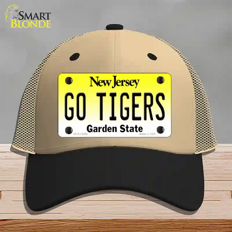 New Jersey Go Tigers Novelty License Plate Hat Mesh / Khaki|Black