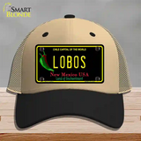 Lobos Novelty License Plate Hat Mesh / Khaki|Black